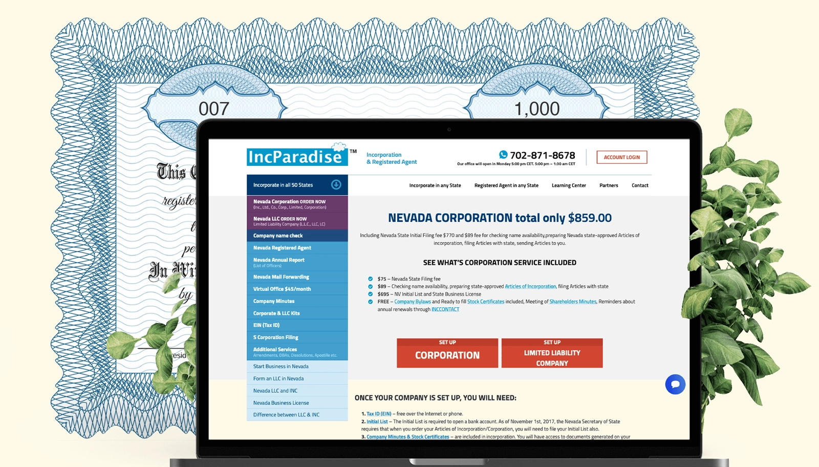 ERP Platform for Company Formation