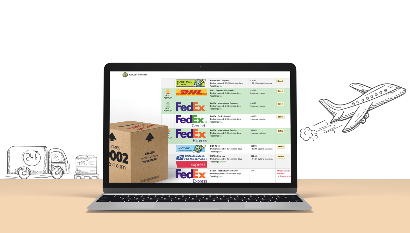 Platform for Shipping Packages from the USA